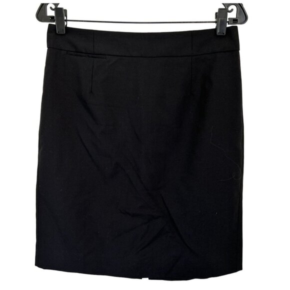 J.CREW Original Fit Pencil with Pocket Skirt Black Lined Cotton Size 6 - Picture 1 of 5